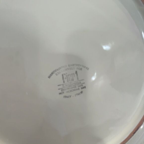 Large Pier 1 Handpainted Shallow Bowl/Platter - Picture 3 of 5